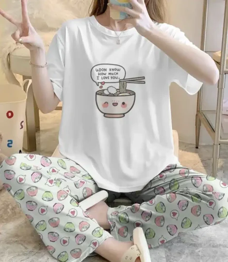 Udon Know How Much Kısa Kollu Pijama Takımı