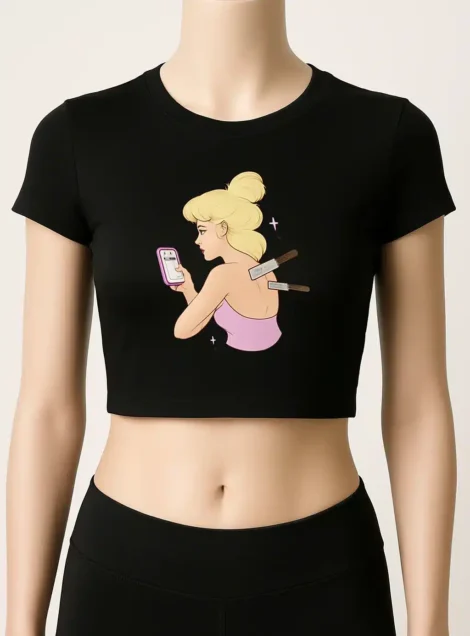 Barbie Siyah Crop